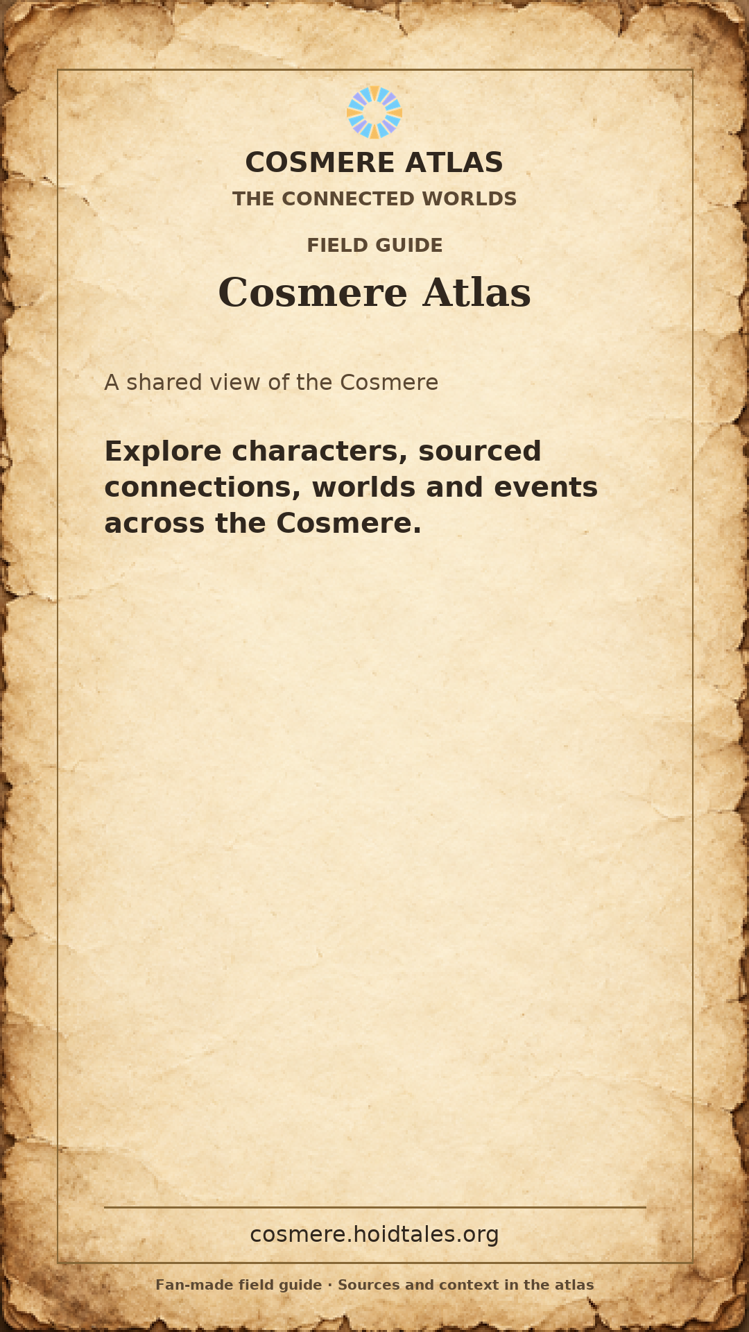 Cosmere Atlas fantasy reference card